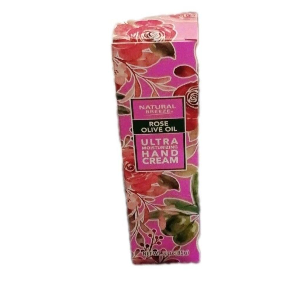 Natural Breeze Rose Olive Oil Ultra Moisturizing Hand Cream 3 Ozs